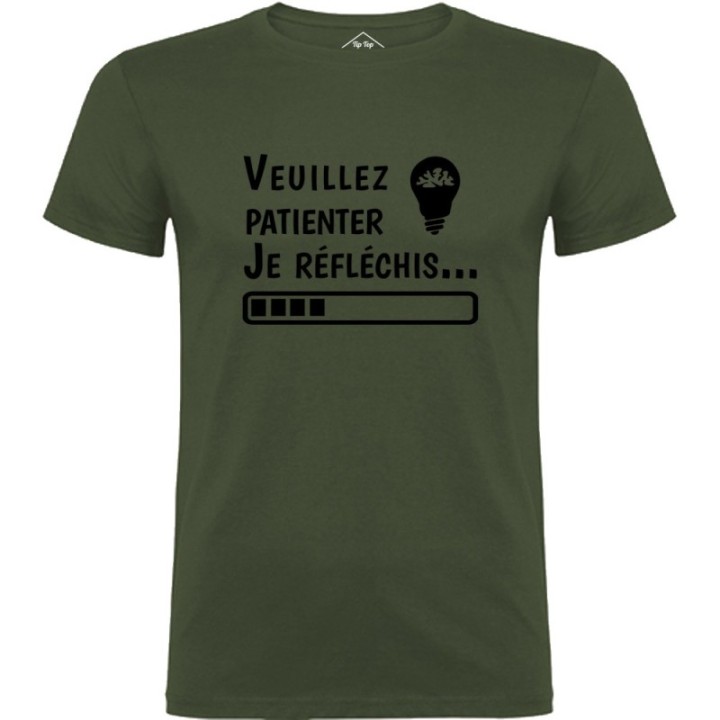 Tip Top Tshirt - T-shirt Homme Je réfléchis - Made in France