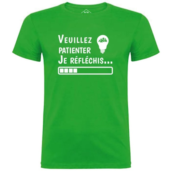 Tip Top Tshirt - T-shirt Homme Je réfléchis - Made in France