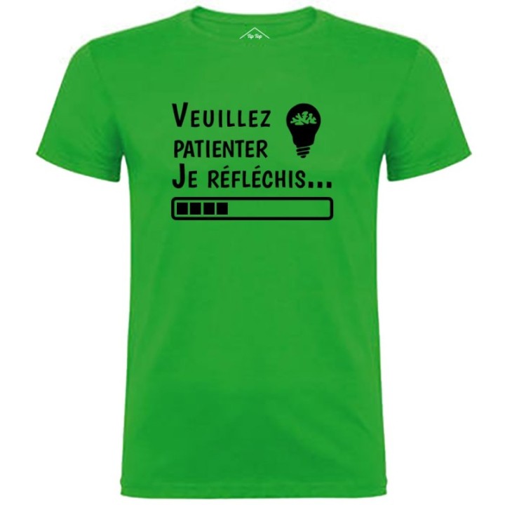 Tip Top Tshirt - T-shirt Homme Je réfléchis - Made in France