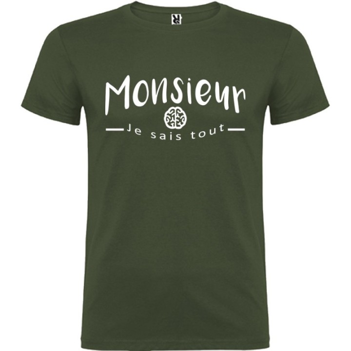 Tip Top Tshirt - T-shirt Homme Monsieur je sais tout - Made in France