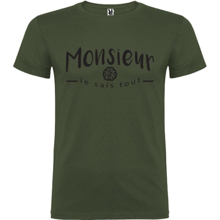 Tip Top Tshirt - T-shirt Homme Monsieur je sais tout - Made in France