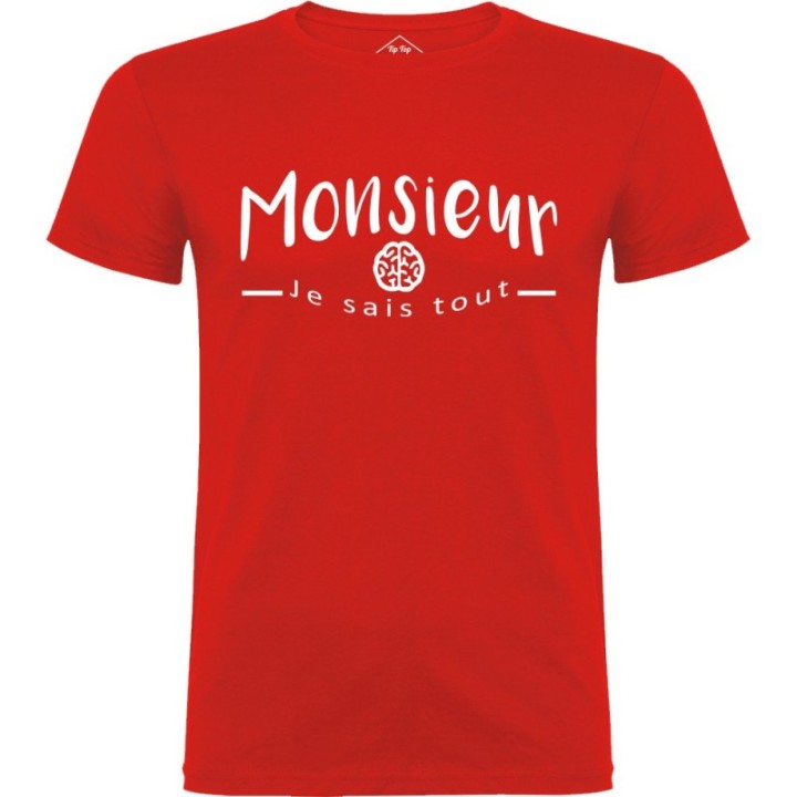 Tip Top Tshirt - T-shirt Homme Monsieur je sais tout - Made in France