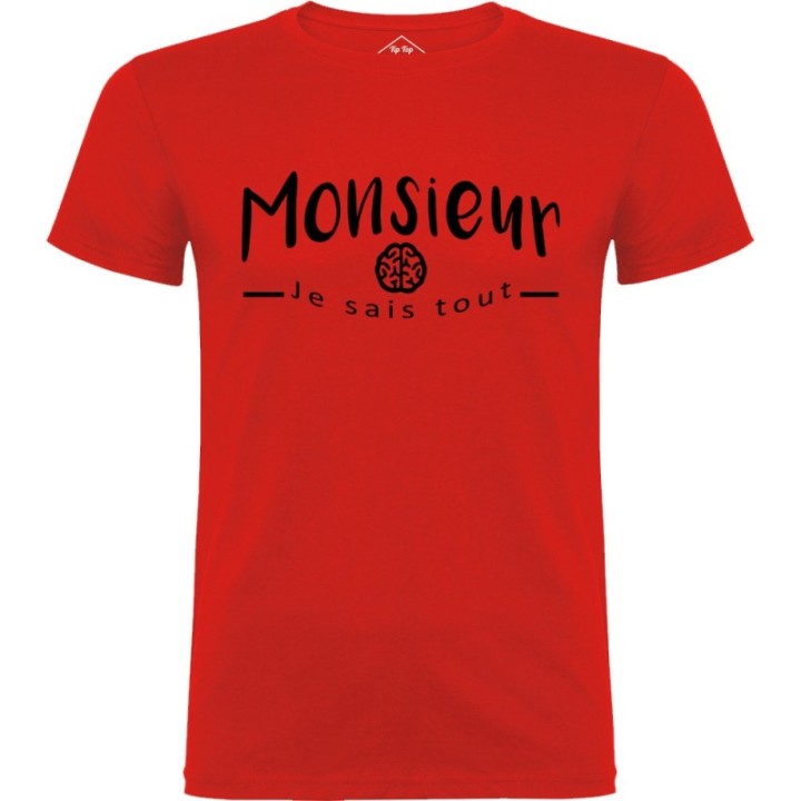 Tip Top Tshirt - T-shirt Homme Monsieur je sais tout - Made in France