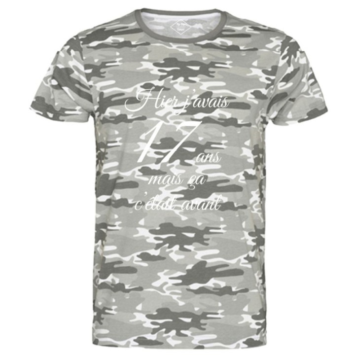 Tip Top Tshirt - T-shirt Homme Hier j'avais 17 ans... - Made in France