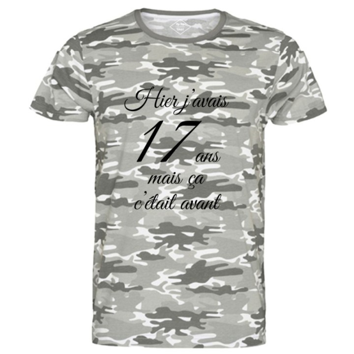 Tip Top Tshirt - T-shirt Homme Hier j'avais 17 ans... - Made in France