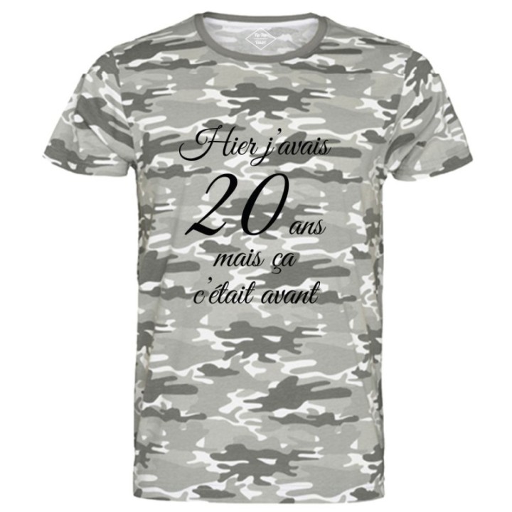 Tip Top Tshirt - T-shirt Homme Hier j'avais 20 ans... - Made in France
