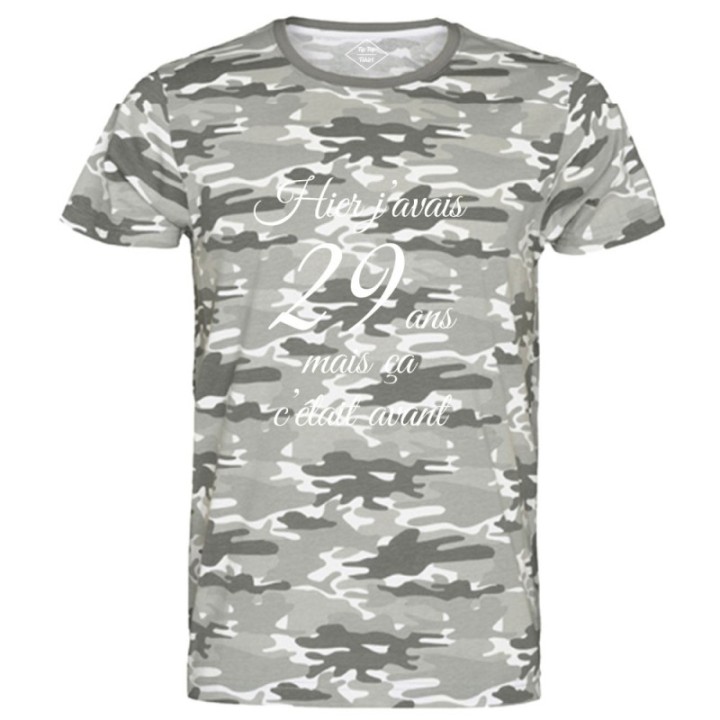 Tip Top Tshirt - T-shirt Homme Hier j'avais 29 ans... - Made in France