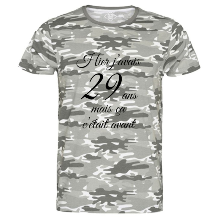 Tip Top Tshirt - T-shirt Homme Hier j'avais 29 ans... - Made in France