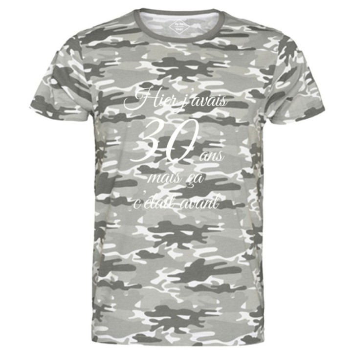 Tip Top Tshirt - T-shirt Homme Hier j'avais 30 ans... - Made in France