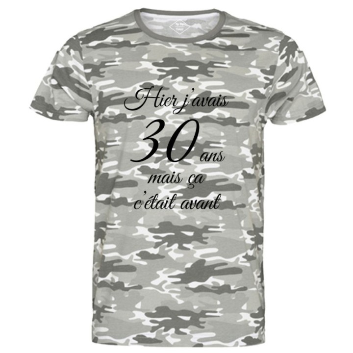Tip Top Tshirt - T-shirt Homme Hier j'avais 30 ans... - Made in France