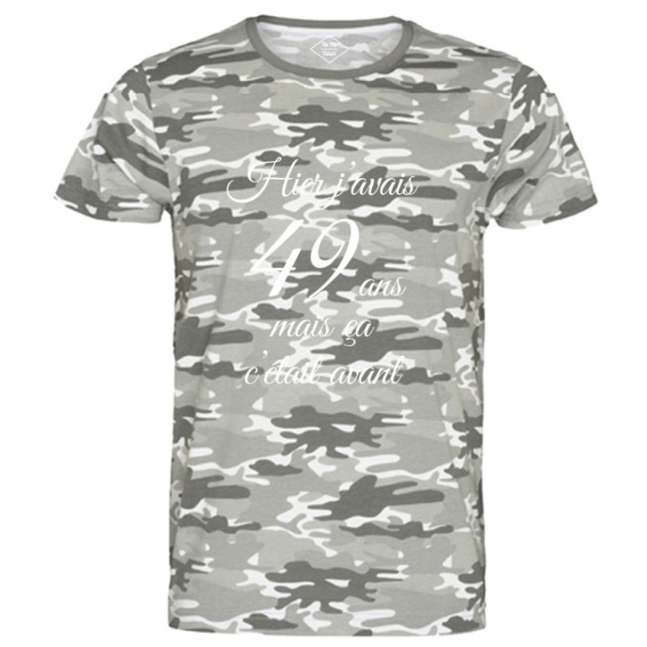 Tip Top Tshirt - T-shirt Homme Hier j'avais 49 ans... - Made in France