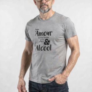Tip Top Tshirt - T-shirt Homme Amour & Alcool - Made in France