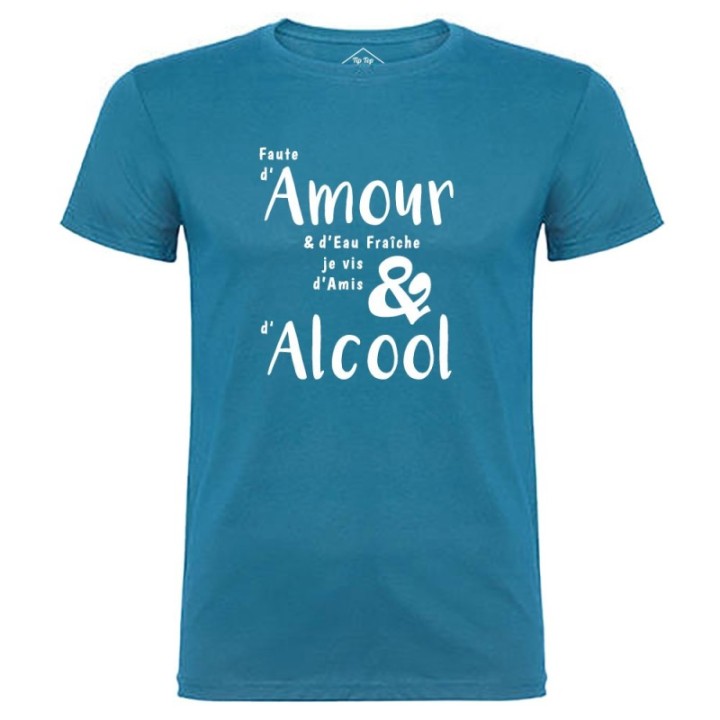 Tip Top Tshirt - T-shirt Homme Amour & Alcool - Made in France