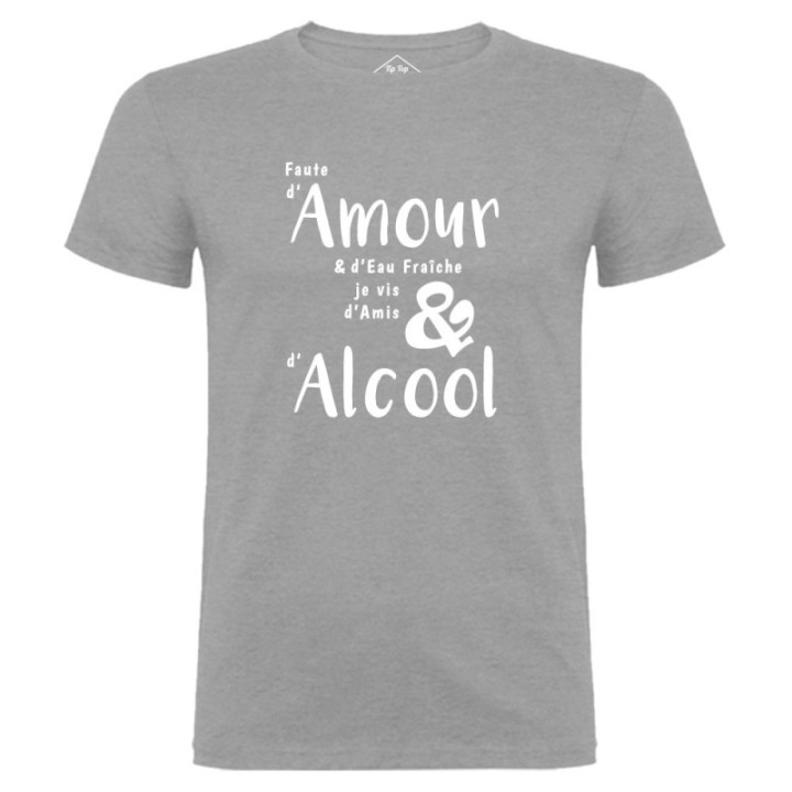 Tip Top Tshirt - T-shirt Homme Amour & Alcool - Made in France