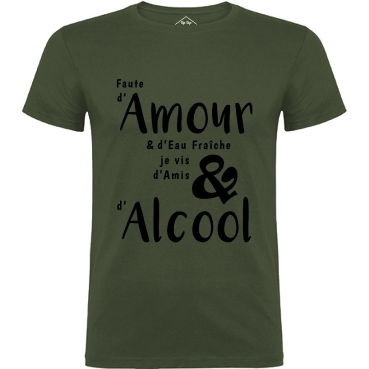 Tip Top Tshirt - T-shirt Homme Amour & Alcool - Made in France