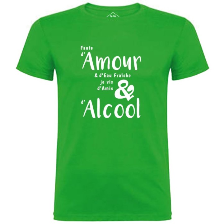 Tip Top Tshirt - T-shirt Homme Amour & Alcool - Made in France