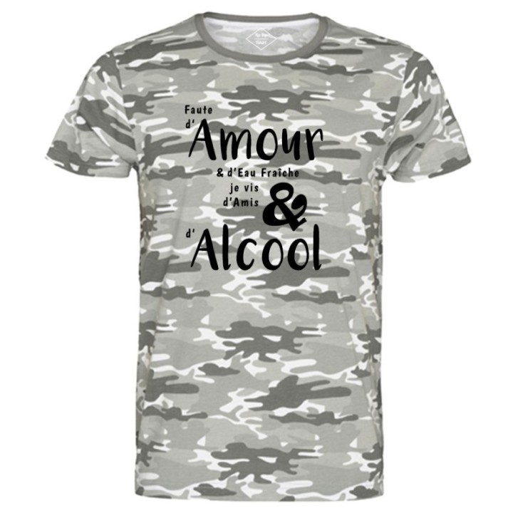 Tip Top Tshirt - T-shirt Homme Amour & Alcool - Made in France
