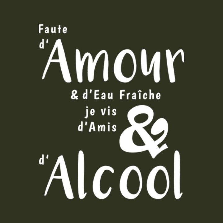 Tip Top Tshirt - T-shirt Homme Amour & Alcool - Made in France