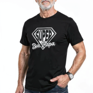 Tip Top Tshirt - T-shirt Homme Super Bon Papa - Made in France