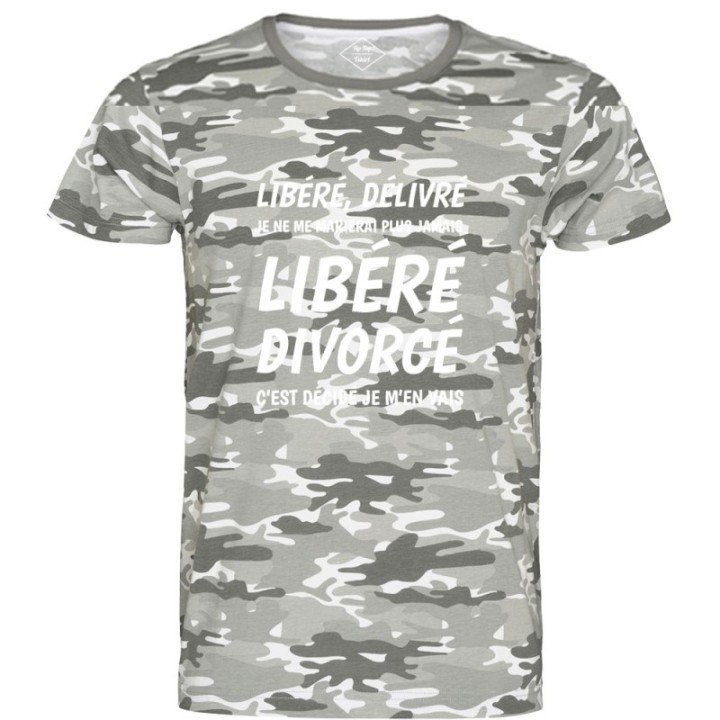 Tip Top Tshirt - T-shirt Homme Libéré Divorcé - Made in France