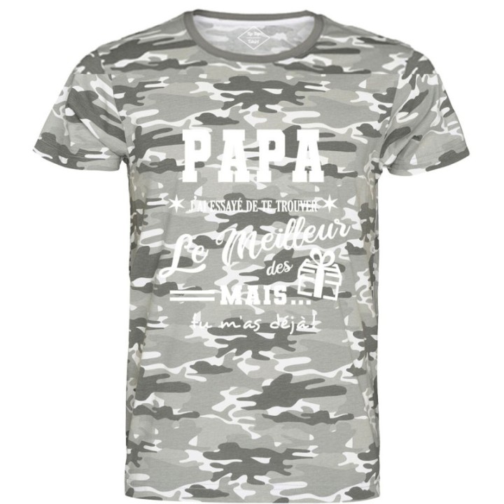 Tip Top Tshirt - T-shirt Homme Papa, j'ai essayé de te trouver le meilleur des cadeaux - Made in France
