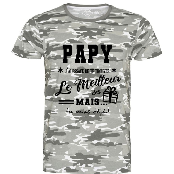 Tip Top Tshirt - T-shirt Homme Papy, j'ai essayé de te trouver le meilleur des cadeaux - Made in France