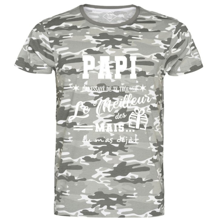 Tip Top Tshirt - T-shirt Homme Papi, j'ai essayé de te trouver le meilleur des cadeaux - Made in France