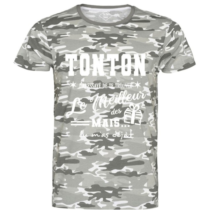 Tip Top Tshirt - T-shirt Homme Tonton, j'ai essayé de te trouver le meilleur des cadeaux - Made in France
