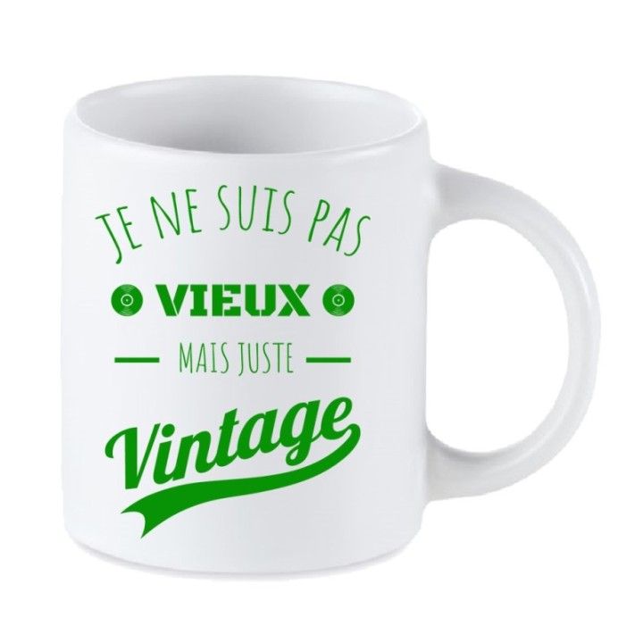 Tip Top Tshirt - Mug Je ne suis pas vieux mais juste Vintage - Made in France