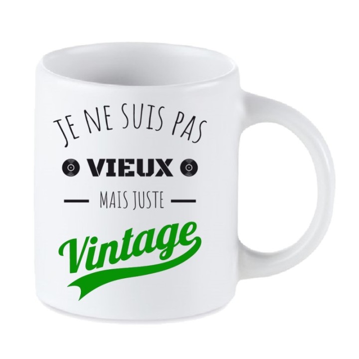 Tip Top Tshirt - Mug Je ne suis pas vieux mais juste Vintage - Made in France
