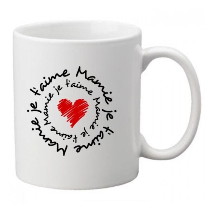Tip Top Tshirt - Mug Mamie je t'aime - Made in France